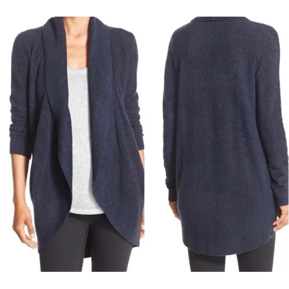 Barefoot Dreams CozyChic Lite Cardigan Navy L/XL